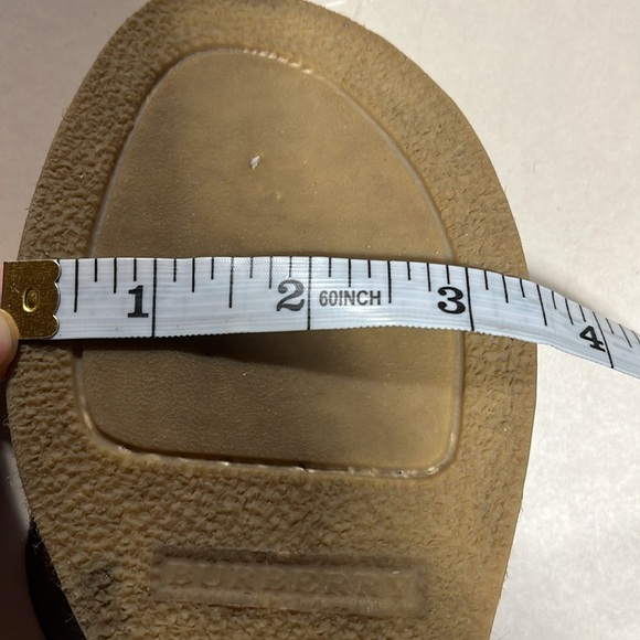 [39/9]Burberry Nova Check Brown Leather  Espadrille Wedge Slides Sandals - Picture 9 of 9